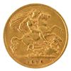 Image 1 : Great Britain Gold 1910 Half Sovereign VF-EF
