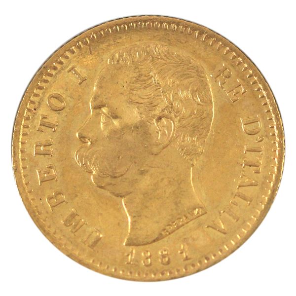 Italy 1881R 20 Lire UNC+ (MS62)