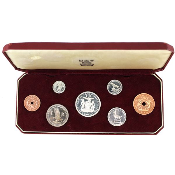 Rhodesia And Nyasaland 1955 Proof Set (7 coins)