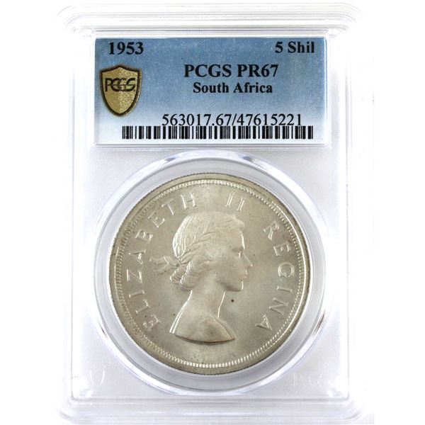 South Africa 1953 5 Shillings PCGS PR67
