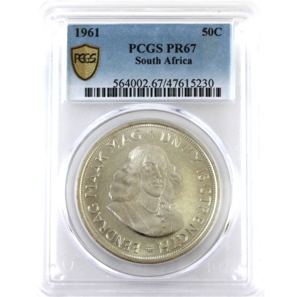 South Africa 1961 50-cent PCGS PR67