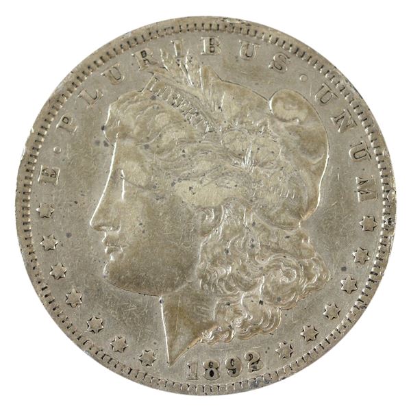 USA Silver 1892-CC Morgan Dollar F-VF (Nicks)