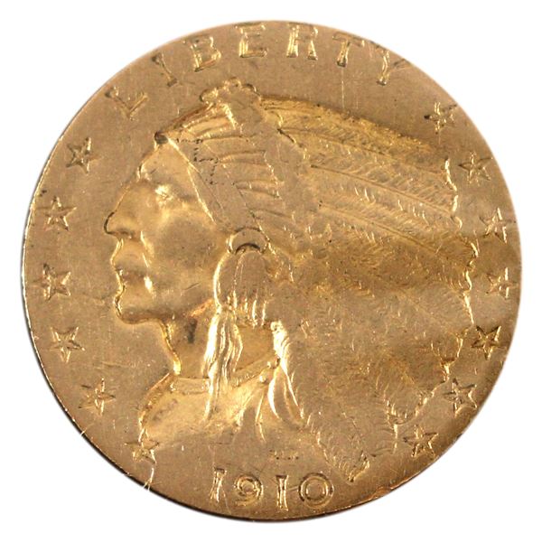 USA Gold 1910 $2.50 Quarter Eagle VF-EF