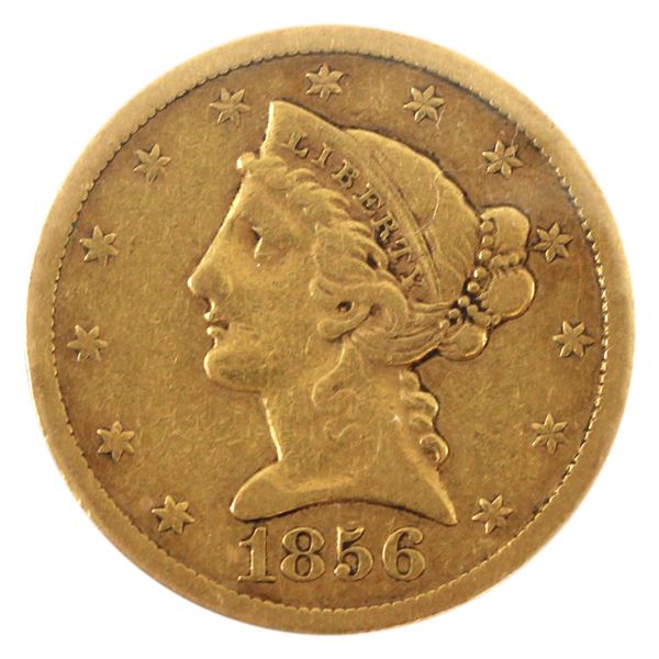 USA Gold 1856-S $5 Half Eagle VF
