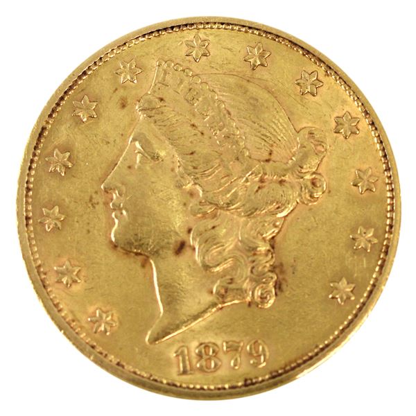 USA Gold 1879S $20 Double Eagle EF-AU (spots)