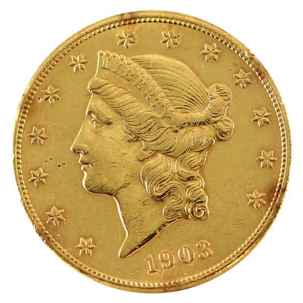 USA Gold 1903S $20 Double Eagle AU (lightly cleaned)