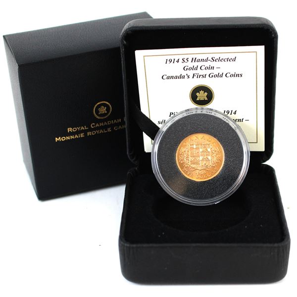 1914 Gold $5 'Hand Selected Gold Coin' in RCM Packaging