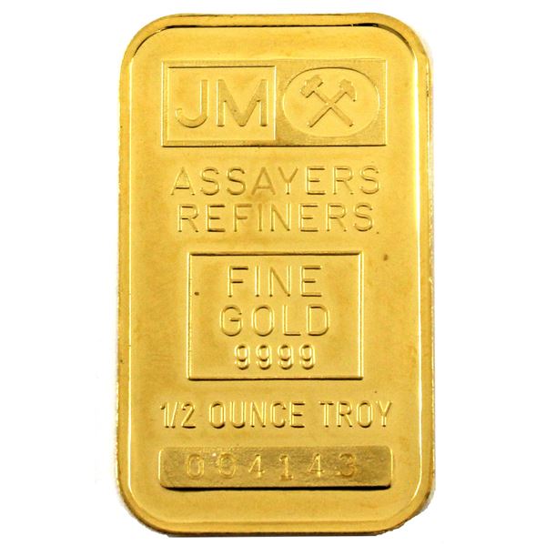 1/2oz Gold Johnson Matthey 1979 "The Trojan Bar" .9999 Fine Bar  *Scarce* (Tax Exempt) 