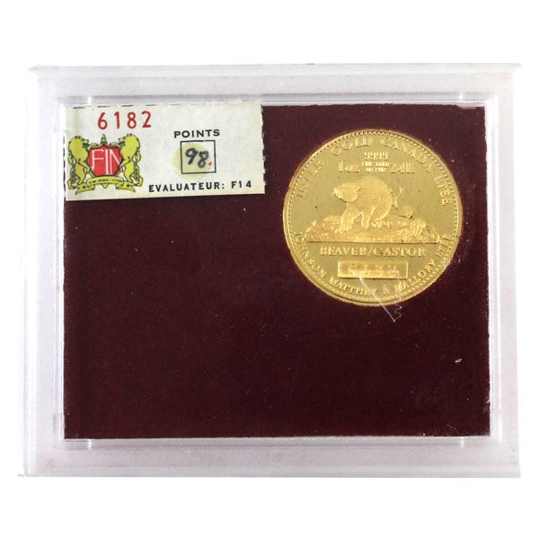 1oz Gold Johnson Matthey & Mallory 1979 Inter-Gold Canada LTEE-Beaver/Castor  (Tax Exempt)