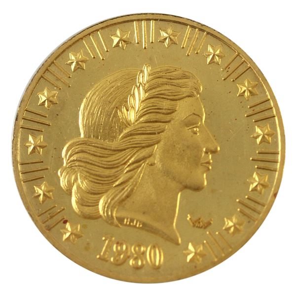 1oz Gold World Wide Mint 1980 .999 Fine Gold Round (Tax Exempt)