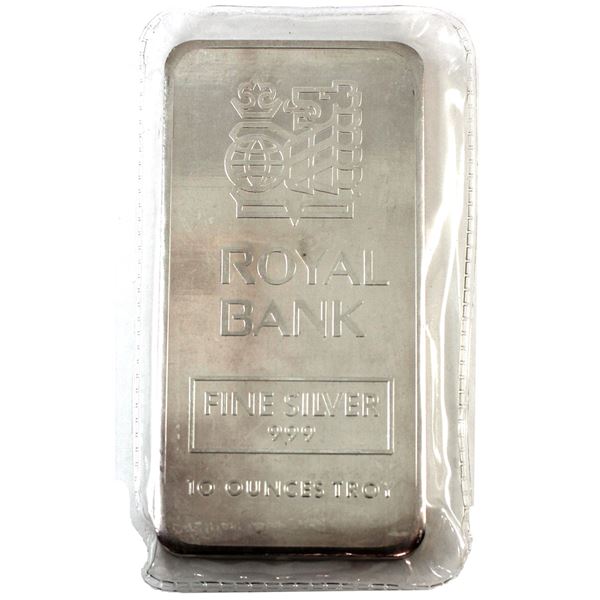 10oz Johnson Matthey 1989 Royal Bank Silver Bar. Limited Mintage <250! *SCARCE* (Tax Exempt) 