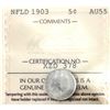Image 1 : Newfoundland 5-cent 1903 ICCS AU55