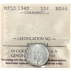 Image 1 : Newfoundland 10-cent 1940 ICCS MS64