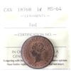 Image 1 : 1-cent 1876H ICCS MS64 Red