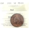 Image 1 : 1-cent 1901 ICCS MS64 Red