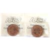Image 2 : 1-cent 1912 & 1913 ICCS MS64 Red. 2pcs.