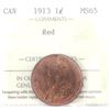 Image 1 : 1-cent 1913 ICCS MS65 Red