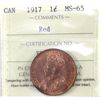 Image 1 : 1-cent 1917 ICCS MS65 Red