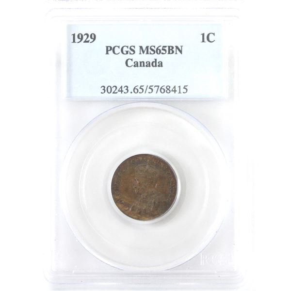 1-cent 1929 PCGS MS65 Brown