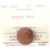 Image 1 : 1-cent 1937 Matte ICCS SP65 Red
