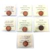 Image 2 : 1-cent 1954 -1963 Hanging Varieties ICCS MS64 Red. 7pcs.