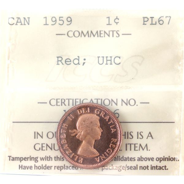 1-cent 1959 ICCS PL67 Red UHC