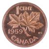 Image 2 : 1-cent 1959 ICCS PL67 Red UHC