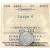 Image 1 : 5-cent 1886 Large 6 ICCS AU55
