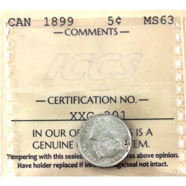 5-cent 1899 ICCS MS63