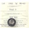 Image 1 : 5-cent 1900 Oval 0 ICCS MS62