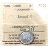 Image 1 : 5-cent 1900 Round 0 ICCS AU50