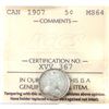 Image 1 : 5-cent 1907 ICCS MS64