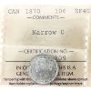Image 1 : 10-cent 1870 Narrow 0 ICCS EF40