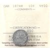 Image 1 : 10-cent 1874H ICCS VF30