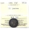 Image 1 : 10-cent 1891 22 Leaves ICCS VF30