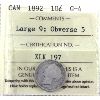 Image 1 : 10-cent 1892 Large 9 Obverse 5 ICCS Certified G4