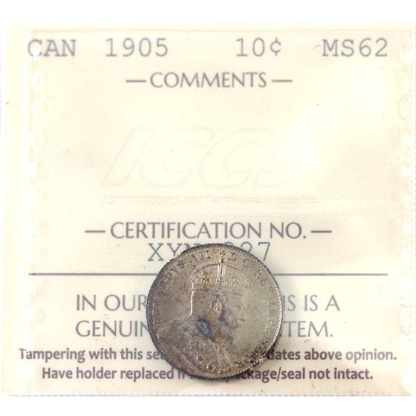 10-cent 1905 ICCS MS62