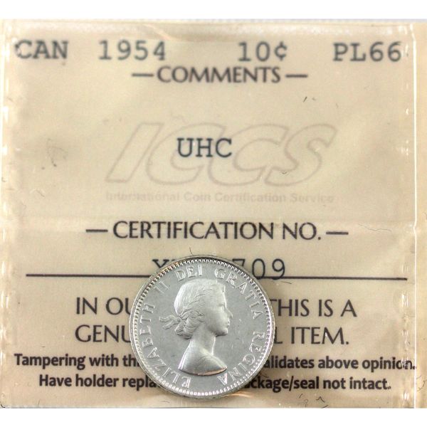 10-cent 1954 ICCS PL66 UHC