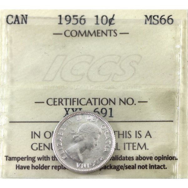 10-cent 1956 ICCS MS66