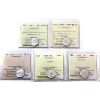 Image 1 : 10-cent 1962, 1963, 1964, 1965 Cameo, 1968 Silver ICCS MS66. 5pcs.