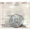Image 1 : 25-cent 1902H ICCS AU55