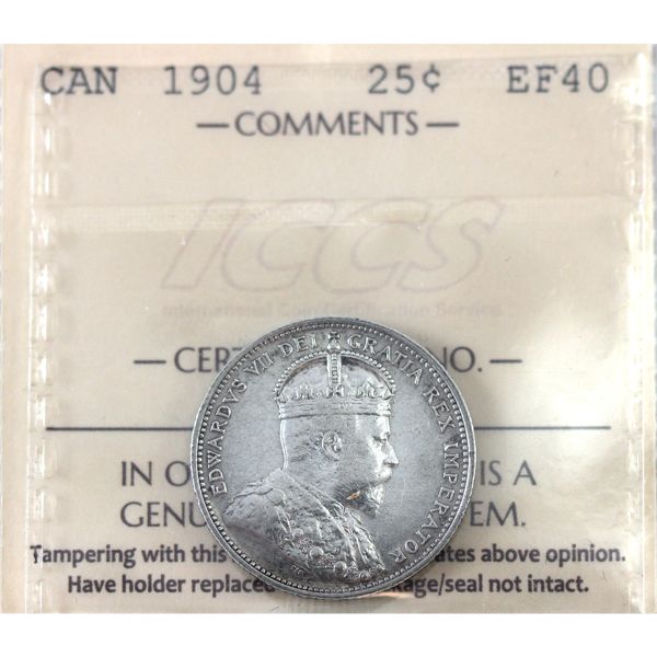 25-cent 1904 ICCS EF40