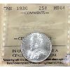 Image 1 : 25-cent 1930 ICCS MS64
