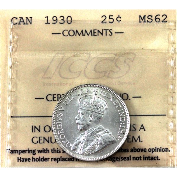 25-cent 1930 ICCS MS62