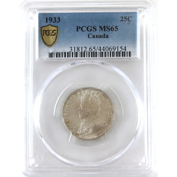 25-cent 1933 PCGS MS65