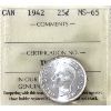 Image 1 : 25-cent 1942 ICCS MS65