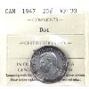Image 1 : 25-cent 1947 Dot ICCS VF30