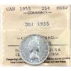 Image 1 : 25-cent 1955 'Dbl 1955' ICCS MS62