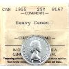 Image 1 : 25-cent 1955 ICCS PL67  Heavy Cameo