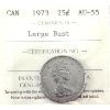 Image 1 : 25-cent 1973 Large Bust ICCS AU55